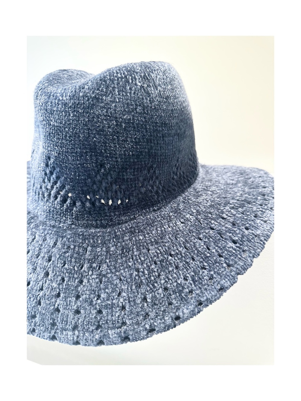 Anthropologie Wide-Brim Fedora - Navy Blue - Picture 2 of 5